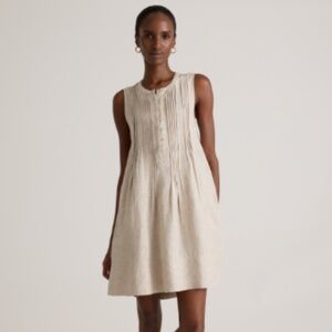 Quince 100% European Linen Sleeveless Swing Dress